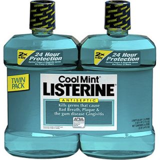 Listerine Cool Mint Antiseptic Mouthwash, 1.5L, 2 Pk (112038502 