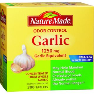 Nature Made 1,250mg Odor Control Garlic Tablets   300 Count   BJs 