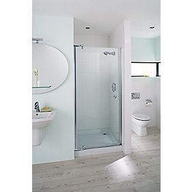 Mira Shower Pivot Door Silver Effect 900mm  Screwfix