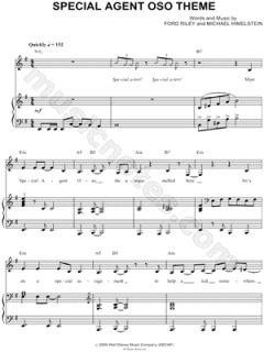 Image of Joey Gian   Special Agent Oso Theme Sheet Music    