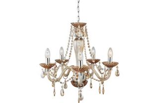 Premiere Collection Como 5 Light Glass Chandelier. from Homebase.co.uk 