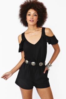 Ruffled Tie Romper in Clothes Sale at Nasty Gal 