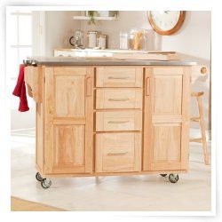 The Fairmont Kitchen Cart with Optional Stools