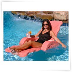Texas Recreation Scalloped Folding Foam Pool Float Lounge
