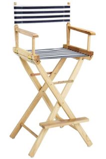 Directors Chair Striped Canvas Seat and Back   Directors Chair 