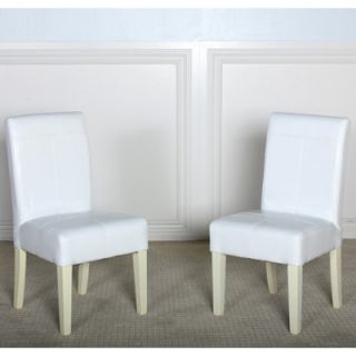 Marianne Leather Kids Dining Chair, Set of 2   White (129922944 