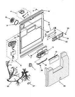 KITCHENAID Undercounter dishwasher Miscellaneous Parts  Model 
