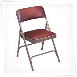 National Public Seating Premium Steel & Vinyl Folding Chair   4 Pack
