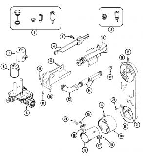 Model # MDG5500AWW Maytag Residential dryer   Cabinet rear (14 parts 