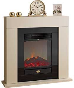 Homebase   Dimplex Ventosa Electric Black and Stone Fire Suite 