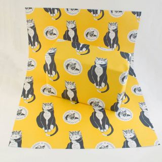 cat gift wrap by emily maude  