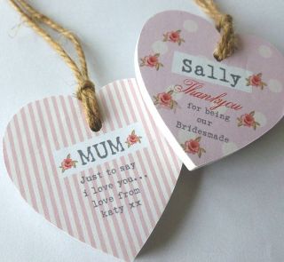 This personalised handmade chunky wooden message heart is a fabulous 