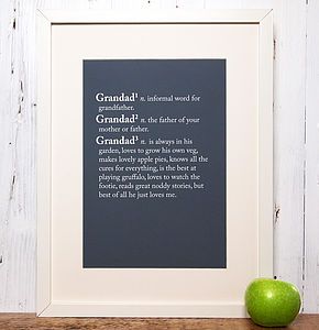 Personalised Grandparent Definition Print   personalised gifts for 