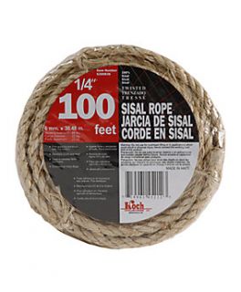 Koch Industries Sisal Rope, 1/4 in. x 100 ft. Coil   3543950  Tractor 