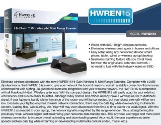 Buy the Hawking HWREN15 Wireless N Mini Range Extender  