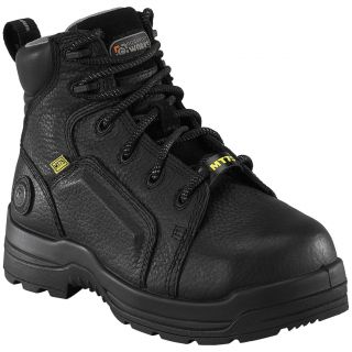 Womens Rockport Works RK465 Work Boots with Internal Met Guard, Black