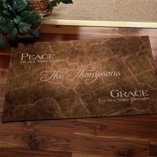 4450   Peaceful Welcome Personalized Doormat 