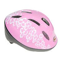 Halfords  Bell Jumpstart Bike Helmet   Pink Flowers (48 54cm)