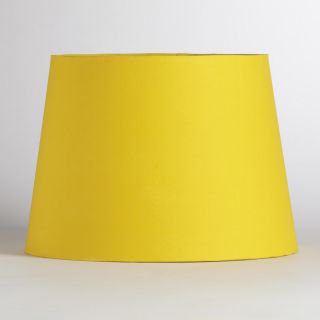 Yellow & Silver Embossed Table Lamp Shade Yellow & Silver Embossed 