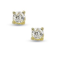CT. T.W. Diamond Solitaire Stud Earrings in 14K Gold   Zales