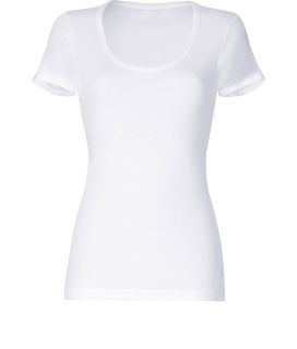 Splendid White S/S Scoop Neck T Shirt  Damen  T Shirts  STYLEBOP 