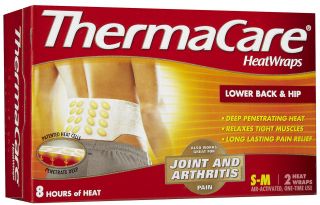 Thermacare Lower Back & Hip HeatWraps, S/M, 8 Hour   