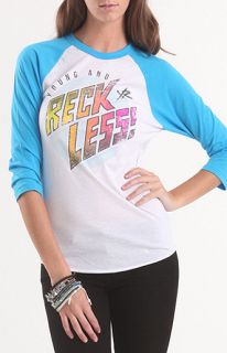 Young & Reckless Rock And Roll Distressed Raglan Tee at PacSun