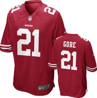 Frank Gore Jersey Home Red Game Replica #21 Nike San Francisco 49ers 