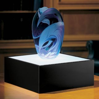 The Museum Illuminated Tabletop Pedestal (Small)   Hammacher Schlemmer 