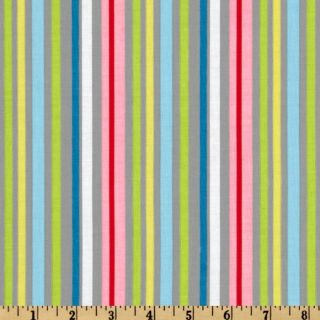 Gumballs 1st School Day Stripes Grey   Discount Designer Fabric 