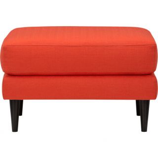 parlour atomic orange ottoman in ottomans, benches  CB2