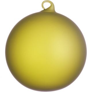 frosted green ornament in holiday  CB2