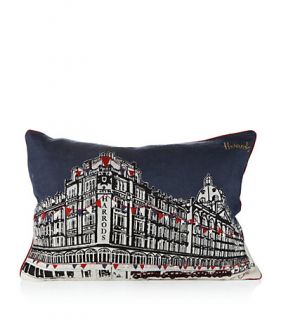 Jan Constanine   Jan Constanine Navy Harrods Cushion at Harrods 