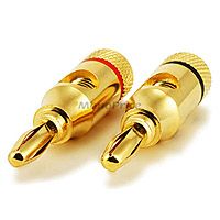 Product Image for 1 PAIR OF High Quality Copper Speaker Banana Plugs 