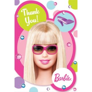 BARBIE™ All Dolld Up Folded Thank You Note (8 Pack)   Shop.Mattel 