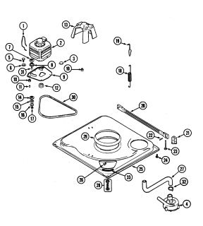 Model # LNC6760B71 Admiral Admiral laundry   Top (15 parts)