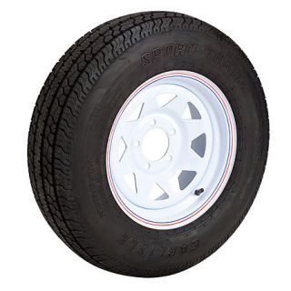 205/75 X 14 Radial Tire 5 Lug White Spoke Rim   