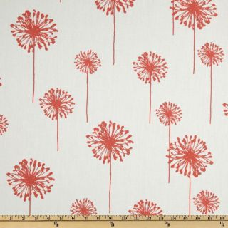 Premier Prints Dandelion White/Coral   Discount Designer Fabric 