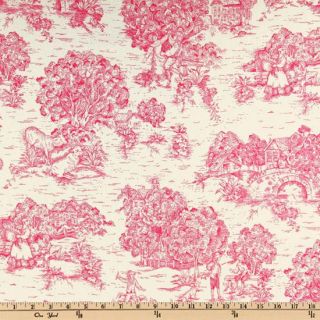 Pastoral Toile Rose Pink/Ivory   Discount Designer Fabric   Fabric 