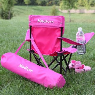 7719   Toddler Personalized Pink Folding Chair   Back View