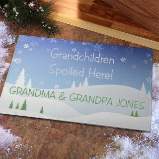 9235   Spoiled Grandchildren Personalized Winter Doormat 
