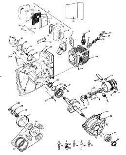 Craftsman Craftman 3.7 chain saw or 3.7ps chain saw Engine, clutch and 