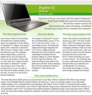 Buy the Acer Core i5 320GB + 20GB SSD Ultrabook .ca