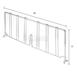 Wire Shelving  Poly Z Brite  Divider 36D X 12H for Wire Shelves 