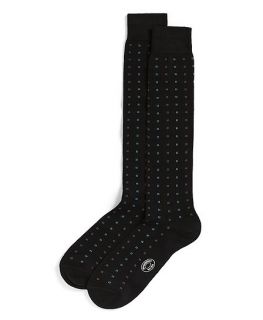 Dot Square Over the Calf Socks   Brooks Brothers