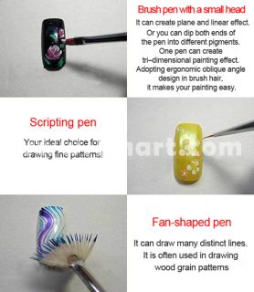 4pcs Exquisite Nail Art Painting Pen Brush Set   Tmart