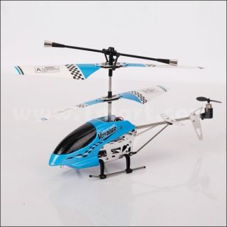 5CH Remote Control Helicopter with Gyroscope Blue & White   Tmart 