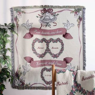 1381D   Two Hearts, One Love Anniversary Afghan   Afghan