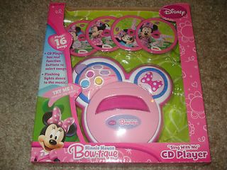 New Minnie Mouse Bow tique Sing with Me Pink CD Player Great X mas 