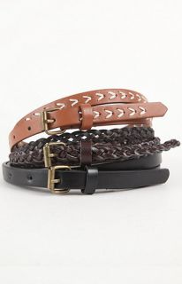 With Love From CA 3 Pack Skinny Belts at PacSun